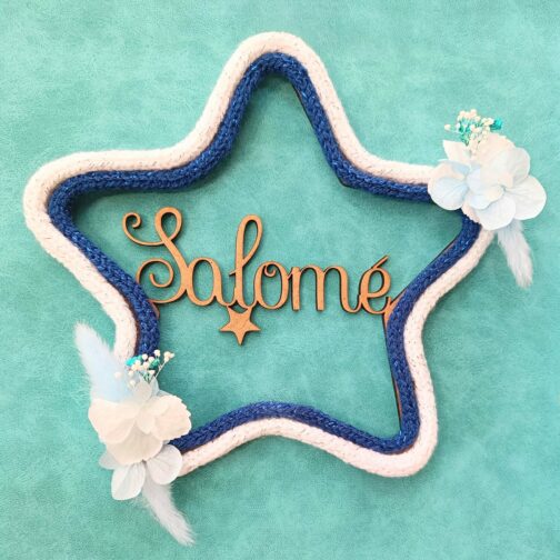 Décoration Murale Étoile Fleurs Stabilisées - Chambre Enfant