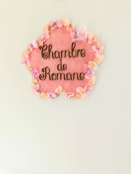 Plaque de porte  Personnalisée Prénom -  Fleurs Stabilisées – Image 5