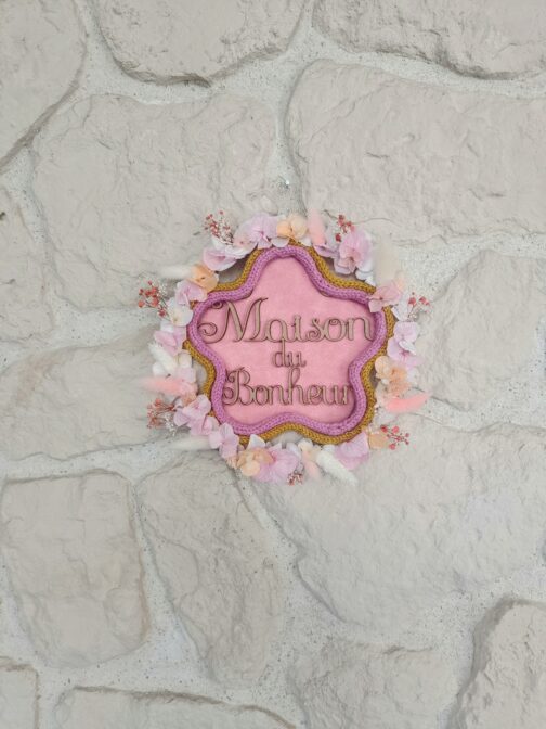 Décoration murale Maison du Bonheur Rose – Image 3
