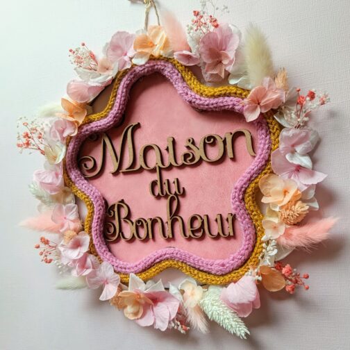 Décoration murale Maison du Bonheur Rose – Image 2